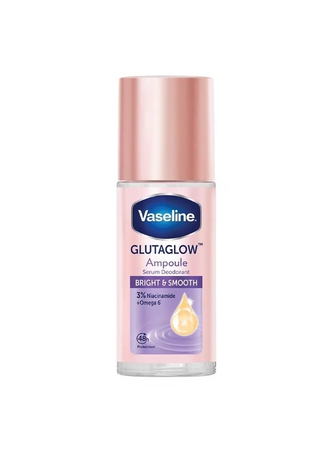 Vaseline GlutaGlow Ampoule Roll-On Deodorant Bright & Smooth 45ml – Antiperspirant with Niacinamide & Omega 6 for Even-Toned Underarms - Image 1